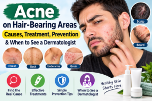 Acne on Hair-Bearing Areas: Causes & Treatment Guide