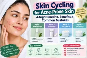 Skin Cycling for Acne-Prone Skin: 4-Night Routine, Benefits & Mistakes
