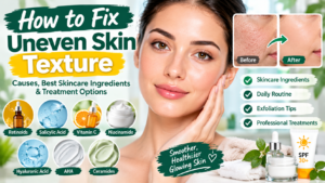 How to Fix Uneven Skin Texture: Best Ingredients & Treatments
