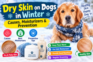 Dry Skin on Dogs in Winter: Causes, Moisturizers & Prevention